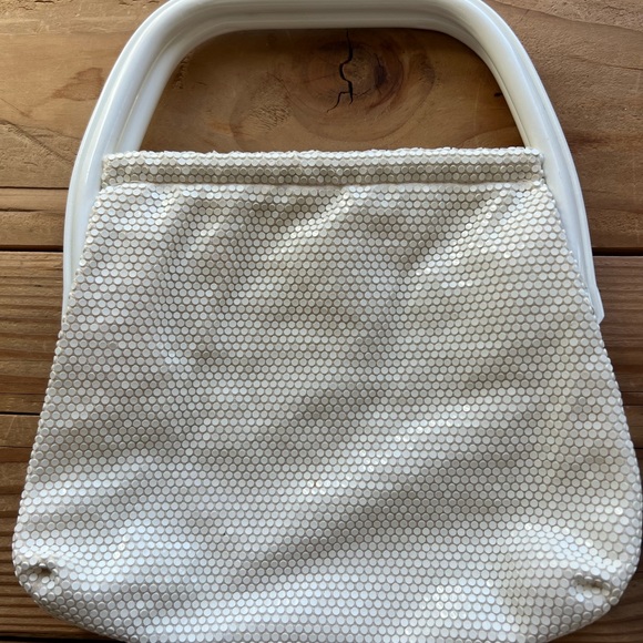 White Vintage Mech Cloth Clutch - Picture 8 of 11